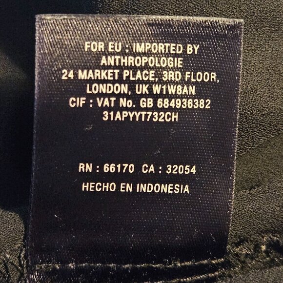 Anthro Maeve Black Lace Cap Sleeve Blouse Woman M Minimalist Workwear Feminine - Picture 6 of 10